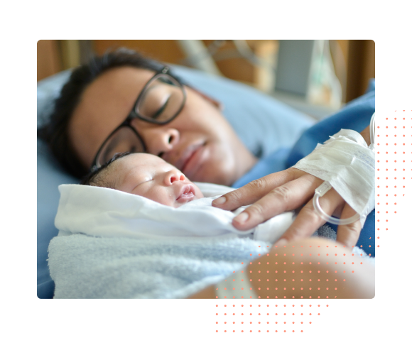 Women with newborn